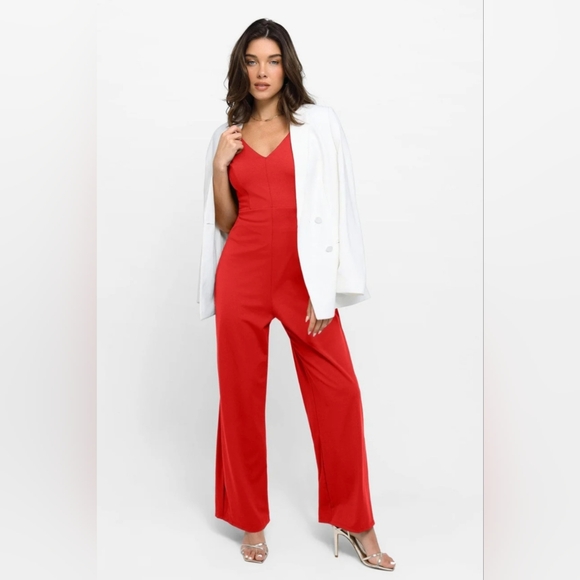 New red popilush shapewear jumpsuit - Picture 2 of 8